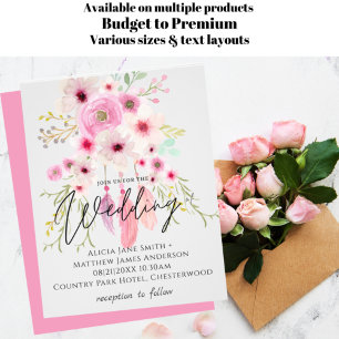 BUDGET Flyer BOHO Wedding Invitation