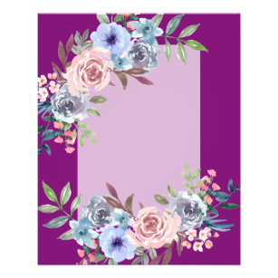 BUDGET FLYER - FREE DESIGN - Purple Blue Floral