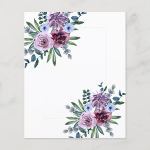 BUDGET FLYER - FREE DESIGN - Purple Floral