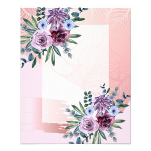 BUDGET FLYER - FREE DESIGN - Purple Floral
