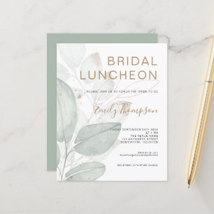 Budget Foliage Luncheon Bridal Shower Invitation