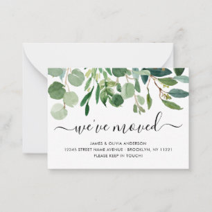 Budget Foliage We've Moved New Home Moving Card