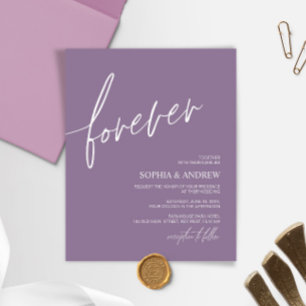 Budget Forever Dusty Purple Wedding Invitation