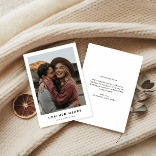 Budget Forever Merry Married Photo Christmas Card