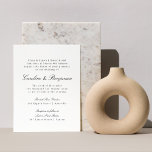 Budget Formal Script Elegant Wedding Invitation<br><div class="desc">Budget Formal Classic Traditional Script Elegant Wedding Invitation</div>