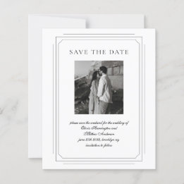 BUDGET Formal Script Geometric Frame Photo Wedding