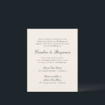 Budget Formal Script Ivory Wedding Invitation<br><div class="desc">Budget Formal Classic Traditional Script Elegant Wedding Invitation in Ivory and Black</div>