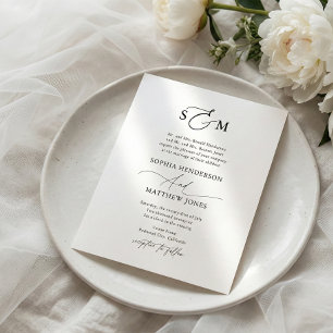 Budget Formal Script Wedding Invitation Flyer