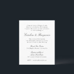 Budget Formal White All In One Wedding Invitation<br><div class="desc">Budget Formal Classic Traditional Script Elegant Wedding Invitation with Black Text on White Background and includes website for online RSVP</div>
