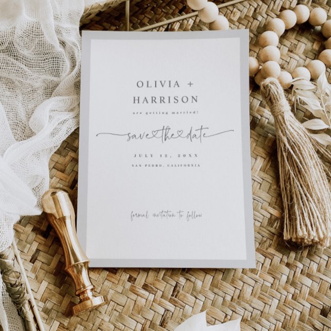 Budget Frame Save The Date Announcement Photo Card (Creator Uploaded)