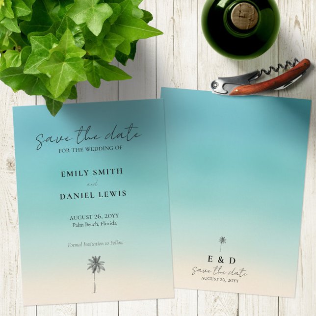 Budget-Friendly🌊 Beach Wedding Save The Date Card (Budget-Friendly🌊 Beach Wedding Save The Date Card
)