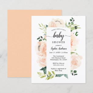 Budget Friendly Fleur Jolie Baby Shower Invitation