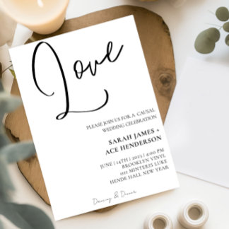 Budget-Friendly Minimalist Wedding Invitation