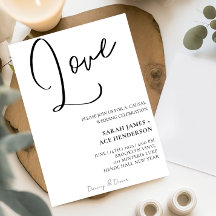 Budget-Friendly Minimalist Wedding Invitation