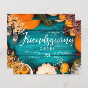 Budget Friendsgiving Dinner Feast Blue Pumpkin