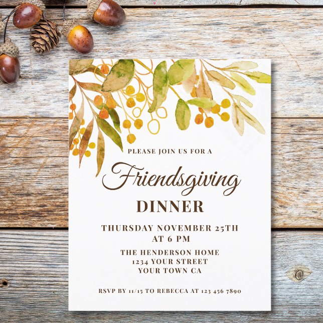Budget Friendsgiving Invitation (Creator Uploaded)