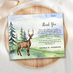 Budget Funeral Deer Woodland Sympathy Thank You