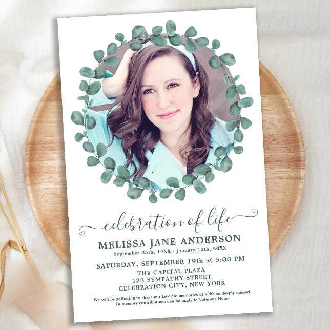 Budget Funeral Greenery Photo Celebration Of Life (Creator Uploaded)