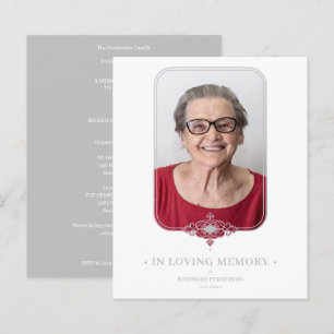 Budget Funeral Grey Ornamental Lace Effect Photo