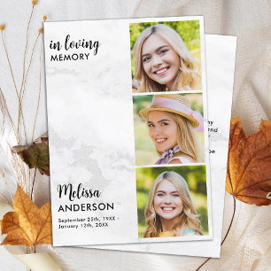 Budget Funeral Thank You Memorial Photo Sympathy Card