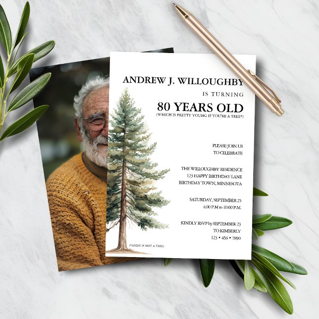 Budget Funny 80th Birthday Invitation (Creator Uploaded)