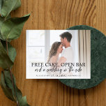 Budget Funny Brush Script Save The Date Photo Anno Announcement Postcard<br><div class="desc">Our wedding save the date postcard features a modern handwriting brush script on your engagement photo.</div>