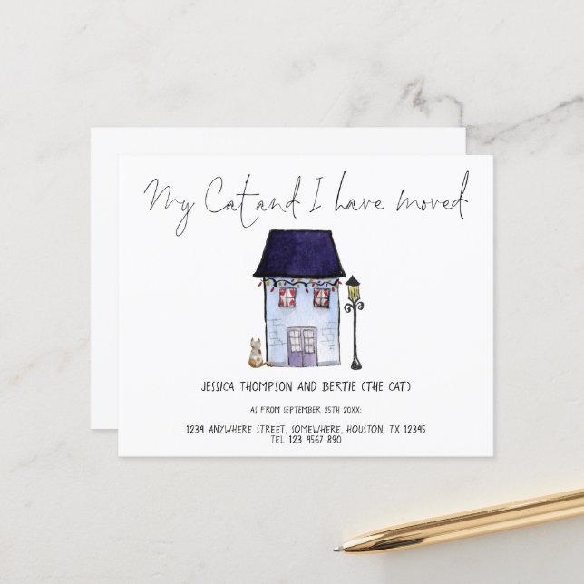 Budget Funny My Cat I have Moved Script Moving (Front/Back In Situ)