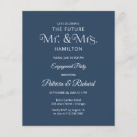 Budget Future Mr & Mrs Engagement Party Invitation
