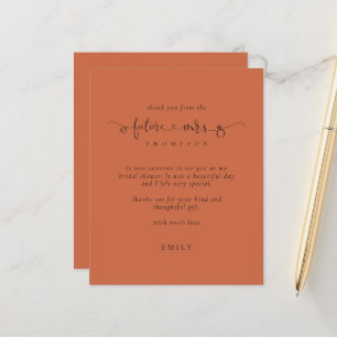 Budget Future Mrs  Bridal Shower Terracotta Thanks