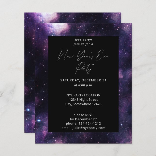 Budget Galaxy New Year's Eve Party (Front/Back)