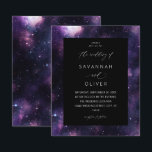 Budget Galaxy Outer Space Wedding<br><div class="desc">** SATIN PAPER IS PAPER THIN. UPGRADE THE PAPER FOR A THICKER, CARD PAPER. HAS AN OPTION FOR ENVELOPES. *** Save money on invitations with this smaller invitation that has an option for envelopes. Get your guests excited for your amazing New Year's Eve party with your Galaxy Outer Space Party...</div>