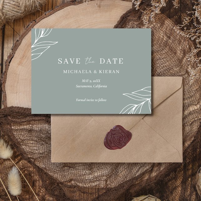 Budget Garden Wedding Save The Date Announcement Postcard (Budget Garden Wedding Save The Date Announcement Postcard)
