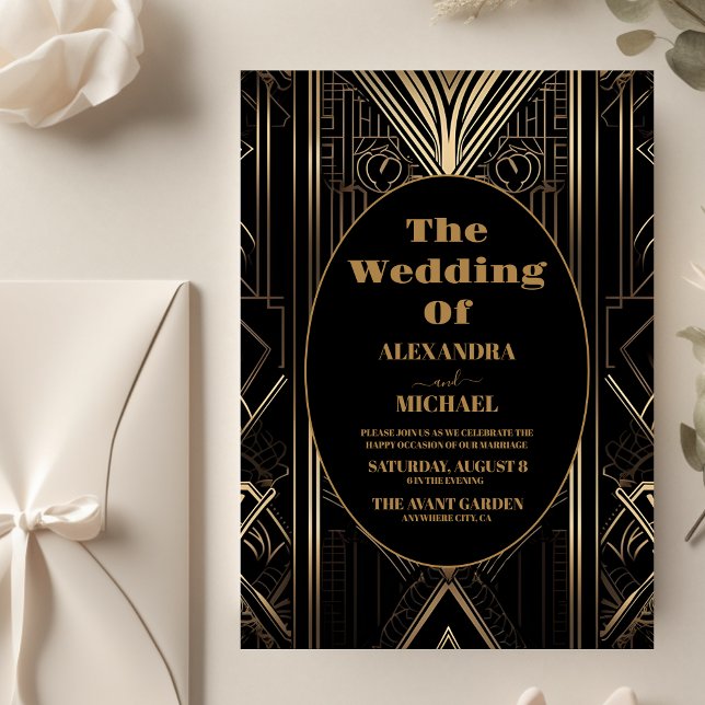Budget Geometric Art Deco Wedding Flyer (Creator Uploaded)