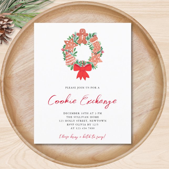 Budget Gingerbread Cookie Exchange Holiday Invite (Creator Uploaded)