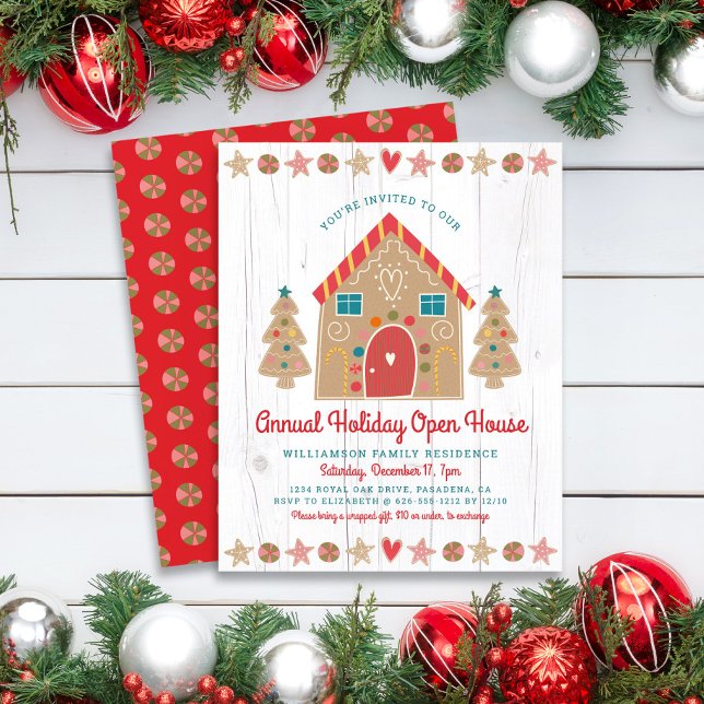Budget Gingerbread Open House Rustic Party Invite (Creator Uploaded)