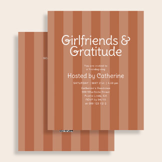 Budget Girlfriends and Gratitude Friendsgiving Flyer
