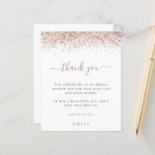 Budget Glitter Bridal Shower Thank You