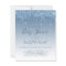 Budget Glitter Drip Blue Baby Shower Invitation