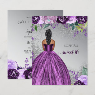 Budget Glitter Purple Dress Sweet 16 birthday 