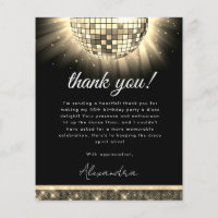 Budget Gold 60th Birthday Party Disco Ball Card