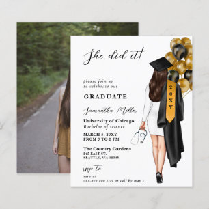 Budget Gold Black Nurse She Did It Graduation