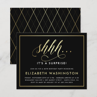 Budget Gold & Black Surprise Birthday Party