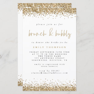 Budget Gold Glitter Brunch Bubbly Bridal Shower