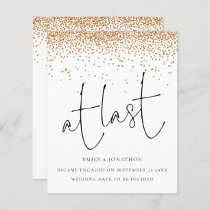 Budget Gold glitter Confetti At Last Engagement