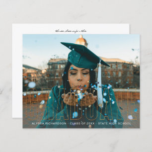 Budget Gold Glitter Graduate Photo Announcement