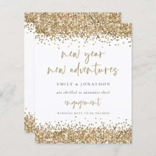 Budget Gold Glitter New Adventures  Engagement