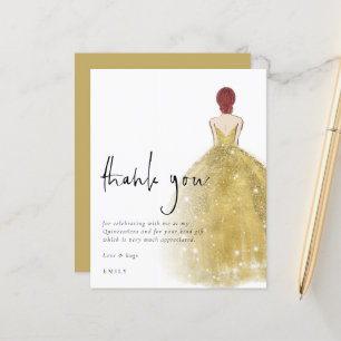 Budget Gold Gown Girl Auburn Quinceañera Thanks