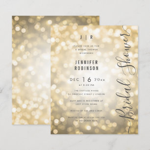 Budget Gold Lights Modern Bridal Shower