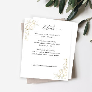 Budget Gold Lined Floral Details