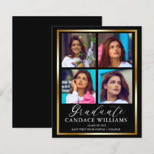 Budget Gold Minimalist Photo Graduate Announcement